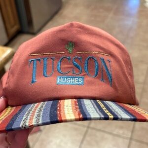 Tucson Embroidered Cap with Striped Brim